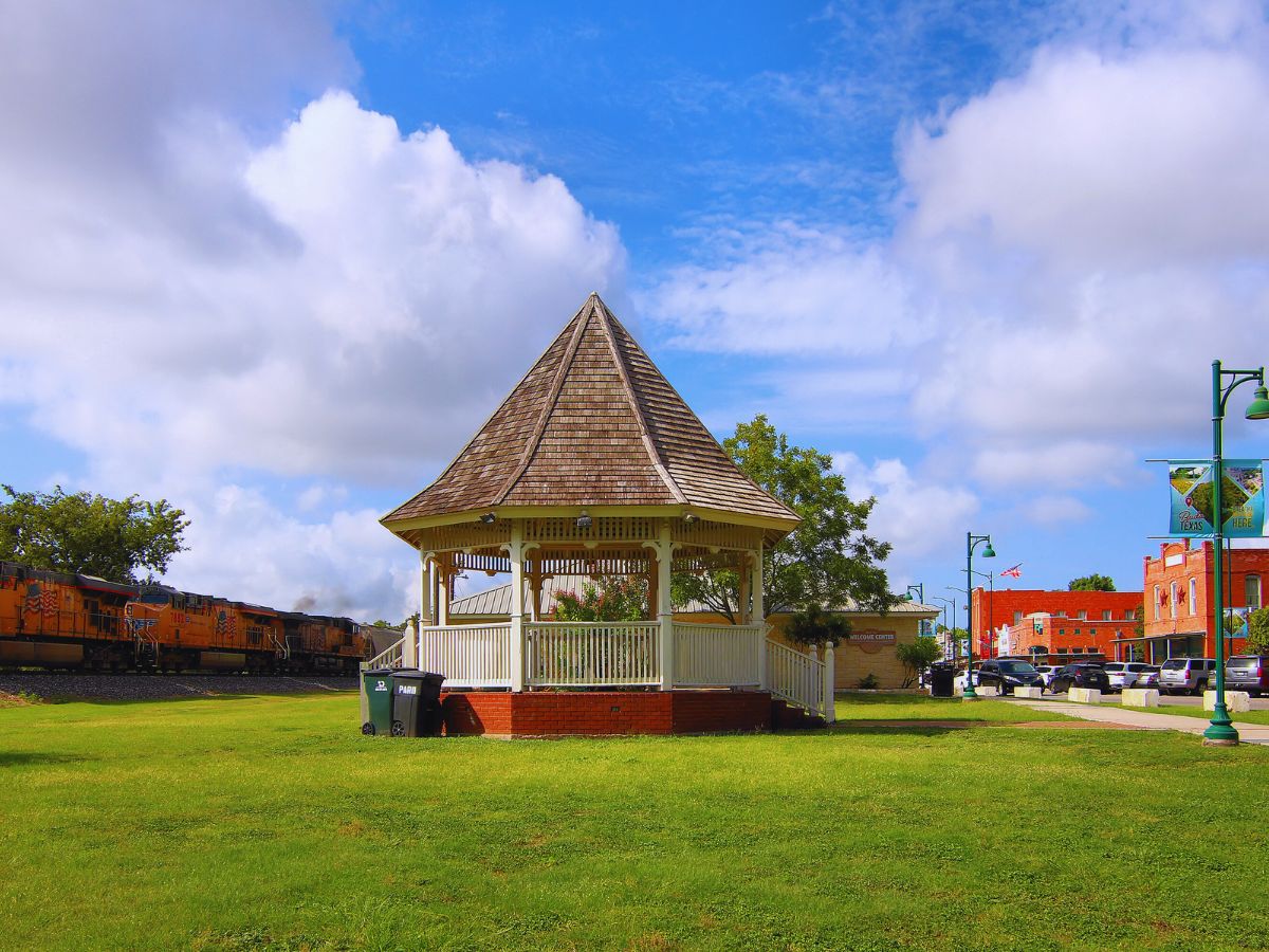 The Downtown Gazebo on Main Street, Buda, TX